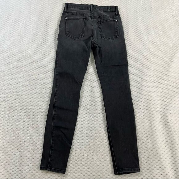 7 for all mankind, B(air), high waist, ankle, skinny, size 26, gray - Picture 3 of 10